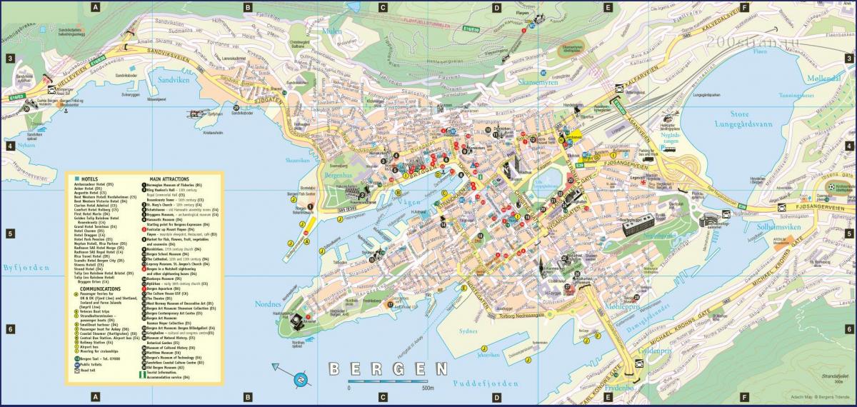 bergen Norwegia peta kota