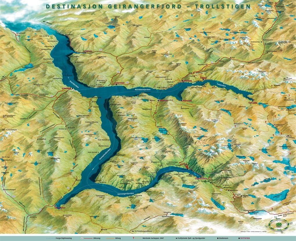 peta geiranger-Norwegia