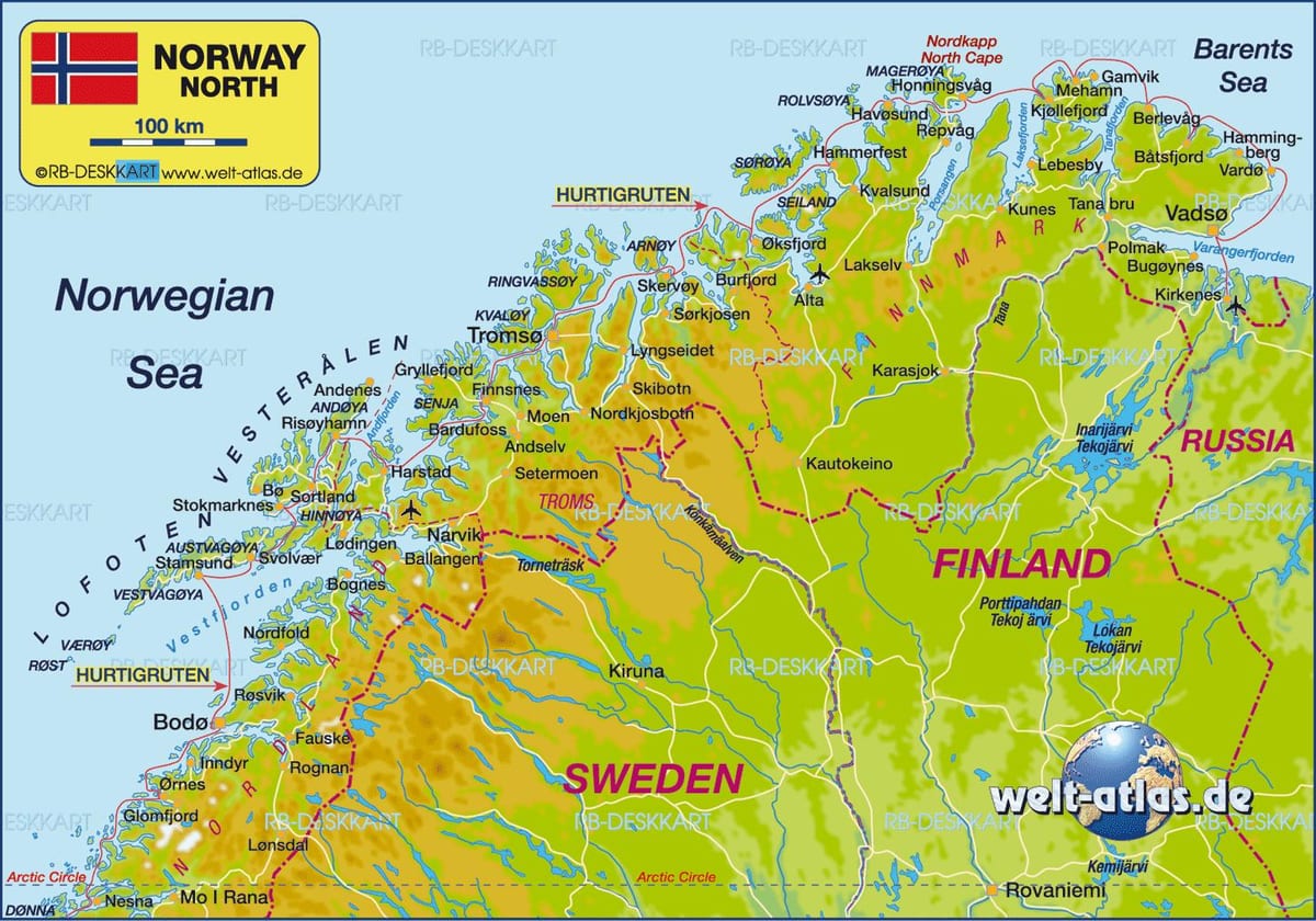 Peta dari kirkenes-Norwegia