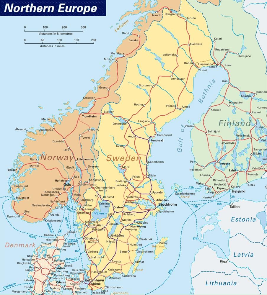 peta narvik-Norwegia