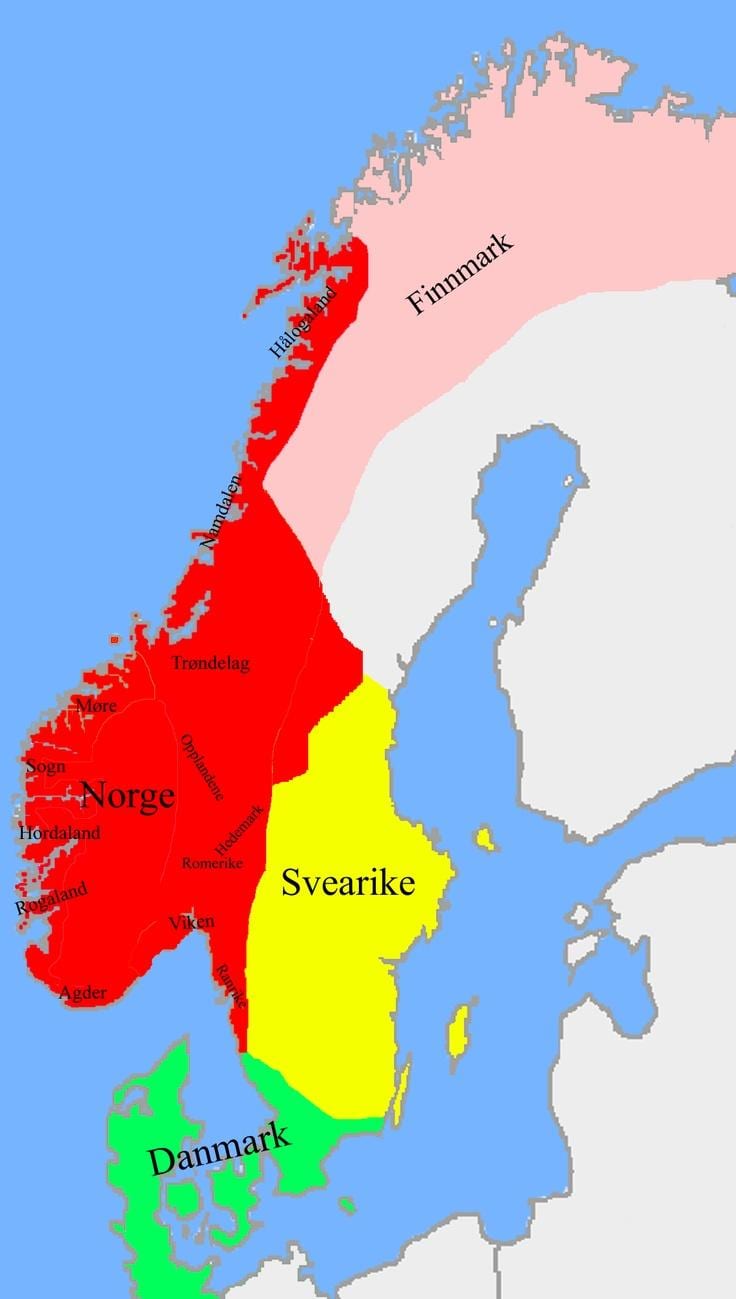 Peta perbatasan Norwegia