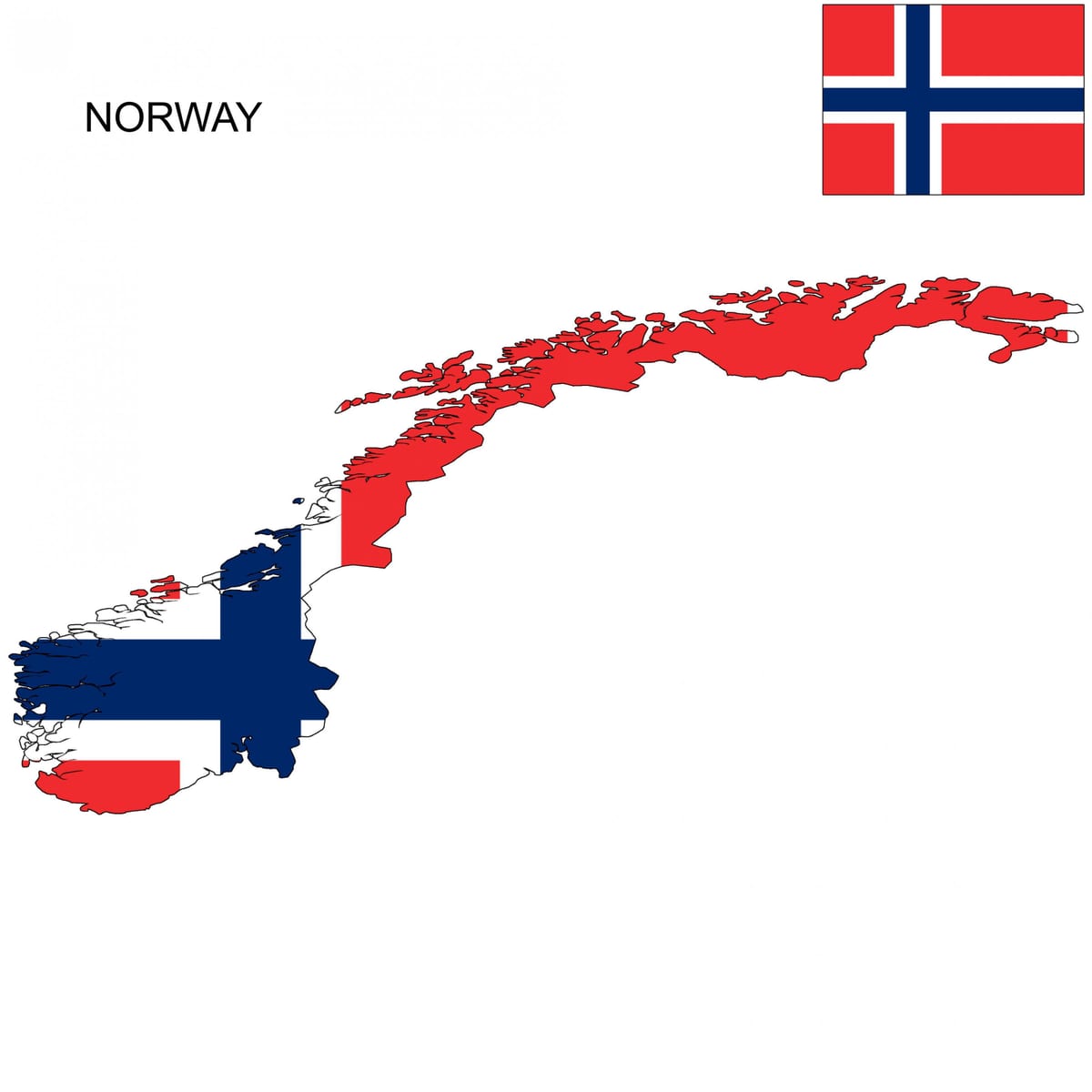 Norwegia peta bendera