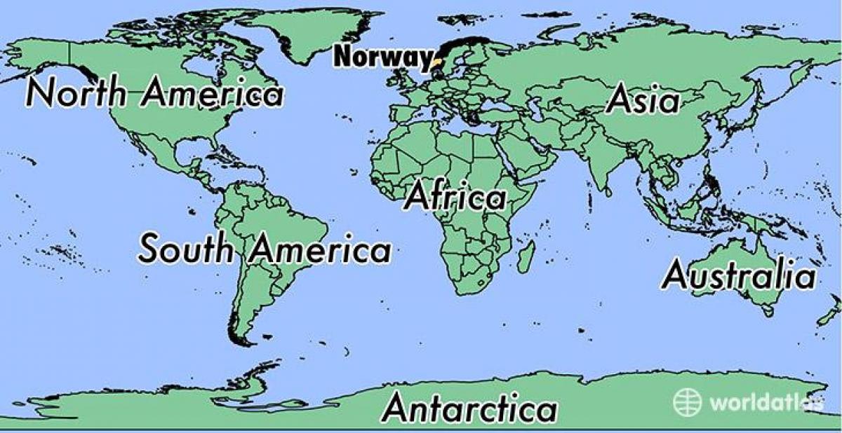 Peta dari Norwegia lokasi di dunia 