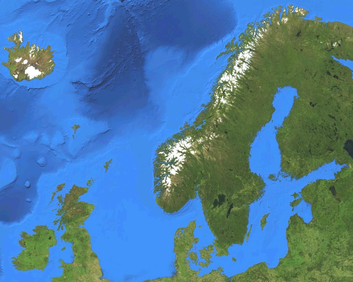 Peta dari satelit Norwegia