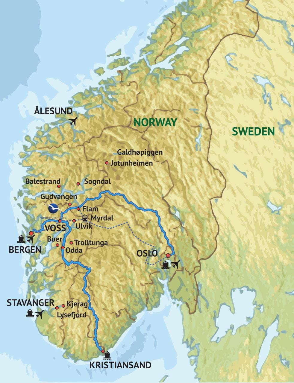 Peta barat Norwegia