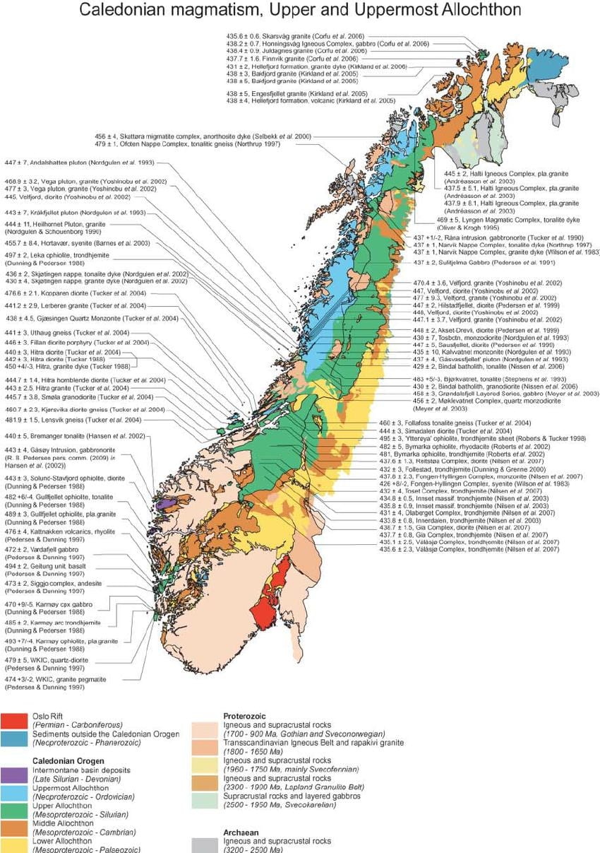 Peta geologi Norwegia