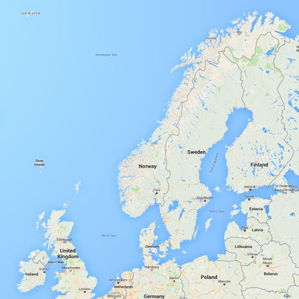 Peta dari rafnes Norwegia