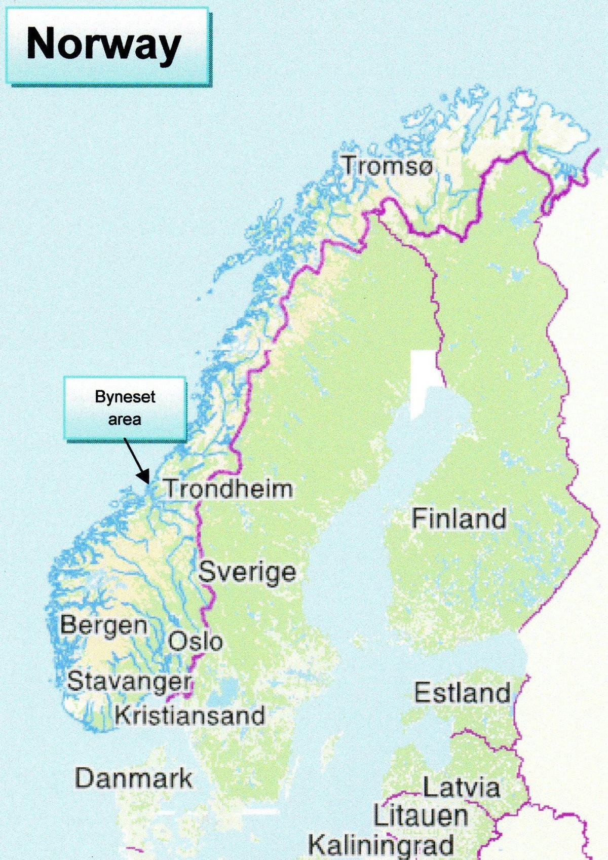 Peta dari trondheim-Norwegia