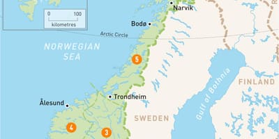 Peta dari alta, Norwegia