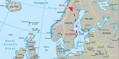 Peta bodo-Norwegia