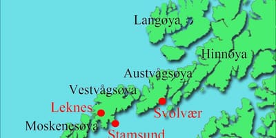 Pulau-pulau Lofoten, Norwegia peta