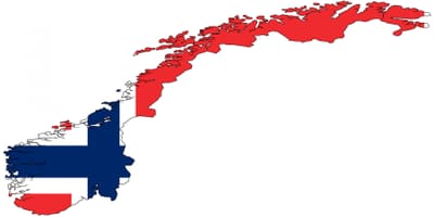 Norwegia peta bendera