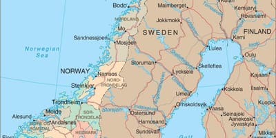 Norwegia provinsi peta