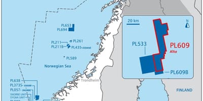 Peta dari Norwegia minyak