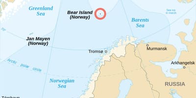Peta dari Norwegia kepulauan 