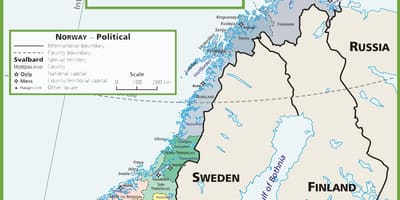 Peta dari Norwegia politik 