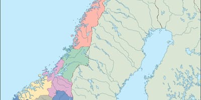 Peta dari Norwegia vektor