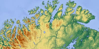 Utara Norwegia peta