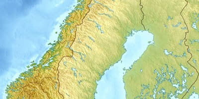 Peta fisik Norwegia