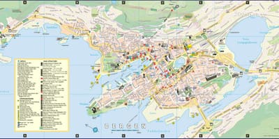 Street map of bergen, Norwegia